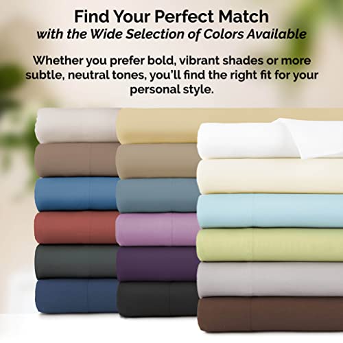 Southshore Fine Living, Inc. Premium Collection, 6-Piece, Deep Pocket Sheet  Set, Easy Care, Shrinkage Free Sheet Set with 1 Flat Sheet, 1 Fitted